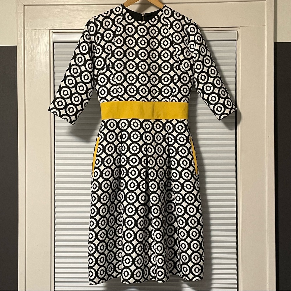 C&M Collection Jacquard Dress - With Pockets